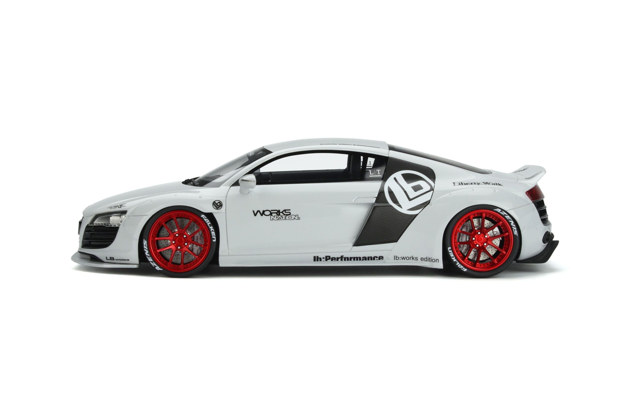 GT Spirit - Liberty Walk Audi R8 (Glacier White) 1:18 Scale Model