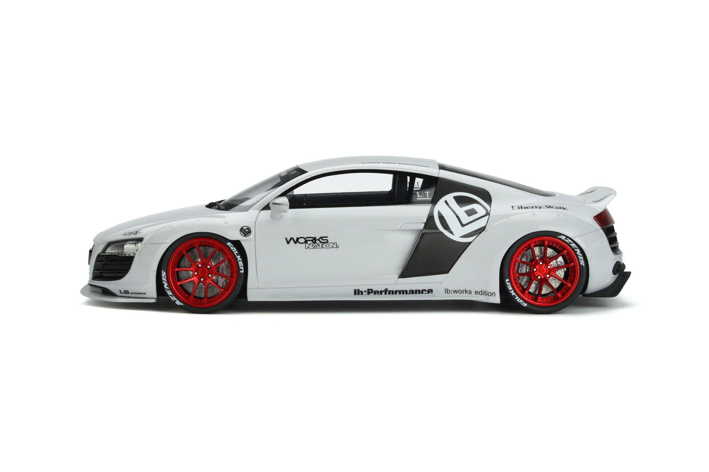 GT Spirit - Liberty Walk Audi R8 (Glacier White) 1:18 Scale Model Car - Model Cars Canada Inc.