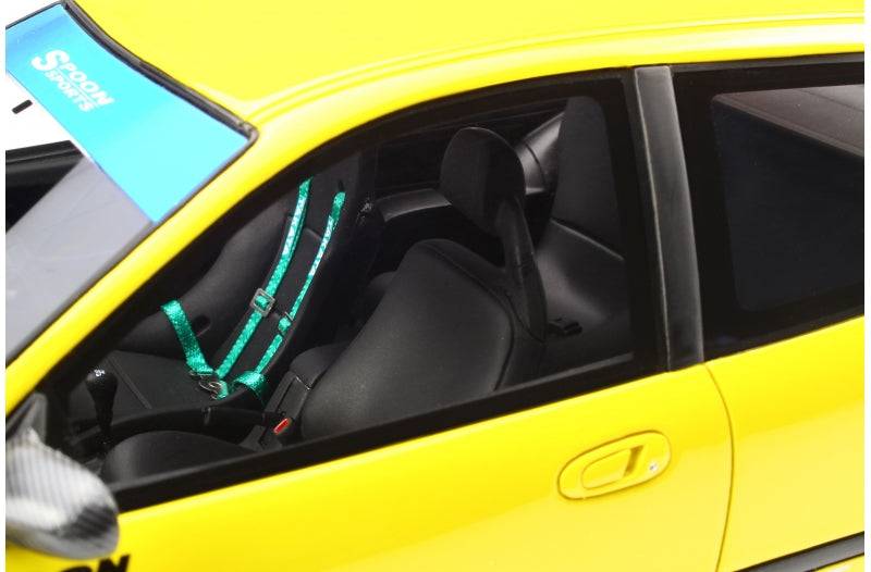 OttOmobile - Spoon Honda Civic SiR (EG6) "Carbon Spec" (Yellow) 1:18 Scale Model Car - Model Cars Canada Inc.