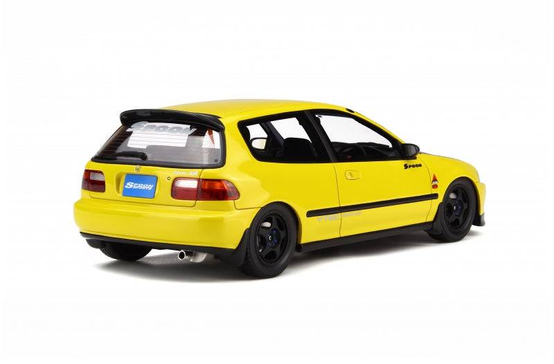 OttOmobile - Spoon Honda Civic SiR (EG6) "Carbon Spec" (Yellow) 1:18 Scale Model Car - Model Cars Canada Inc.