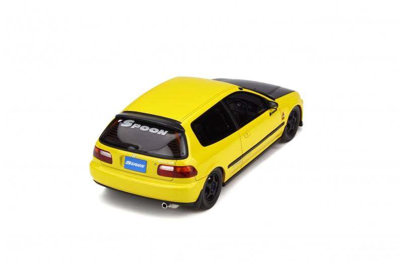OttOmobile - Spoon Honda Civic SiR (EG6) "Carbon Spec" (Yellow) 1:18 Scale Model Car - Model Cars Canada Inc.