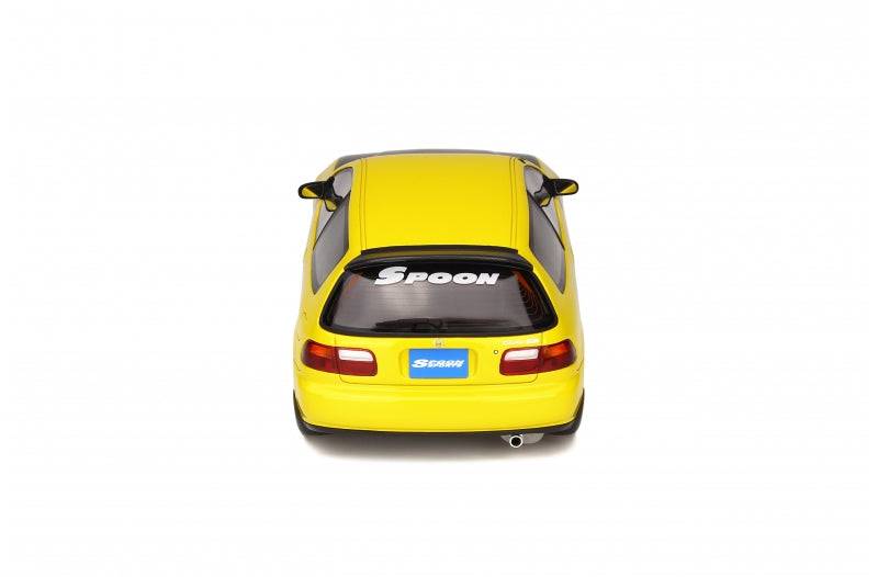 OttOmobile - Spoon Honda Civic SiR (EG6) "Carbon Spec" (Yellow) 1:18 Scale Model Car - Model Cars Canada Inc.