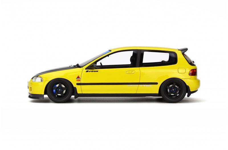 OttOmobile - Spoon Honda Civic SiR (EG6) "Carbon Spec" (Yellow) 1:18 Scale Model Car - Model Cars Canada Inc.