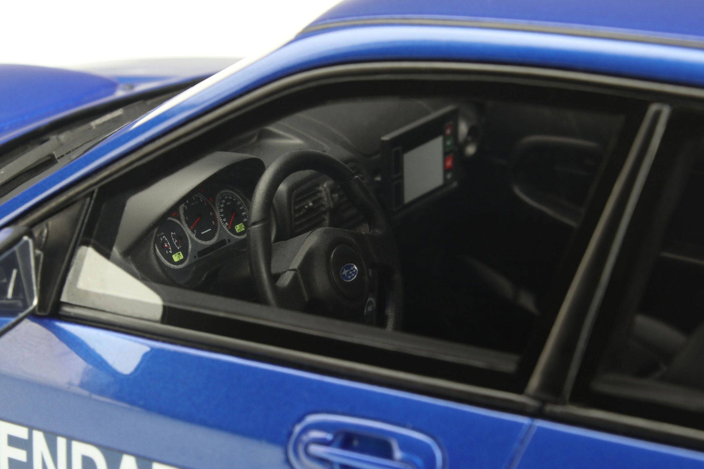 OttOmobile - Subaru Impreza WRX "Gendarmerie Police Car" (World Rally Blue) 1:18 Scale Model Car
