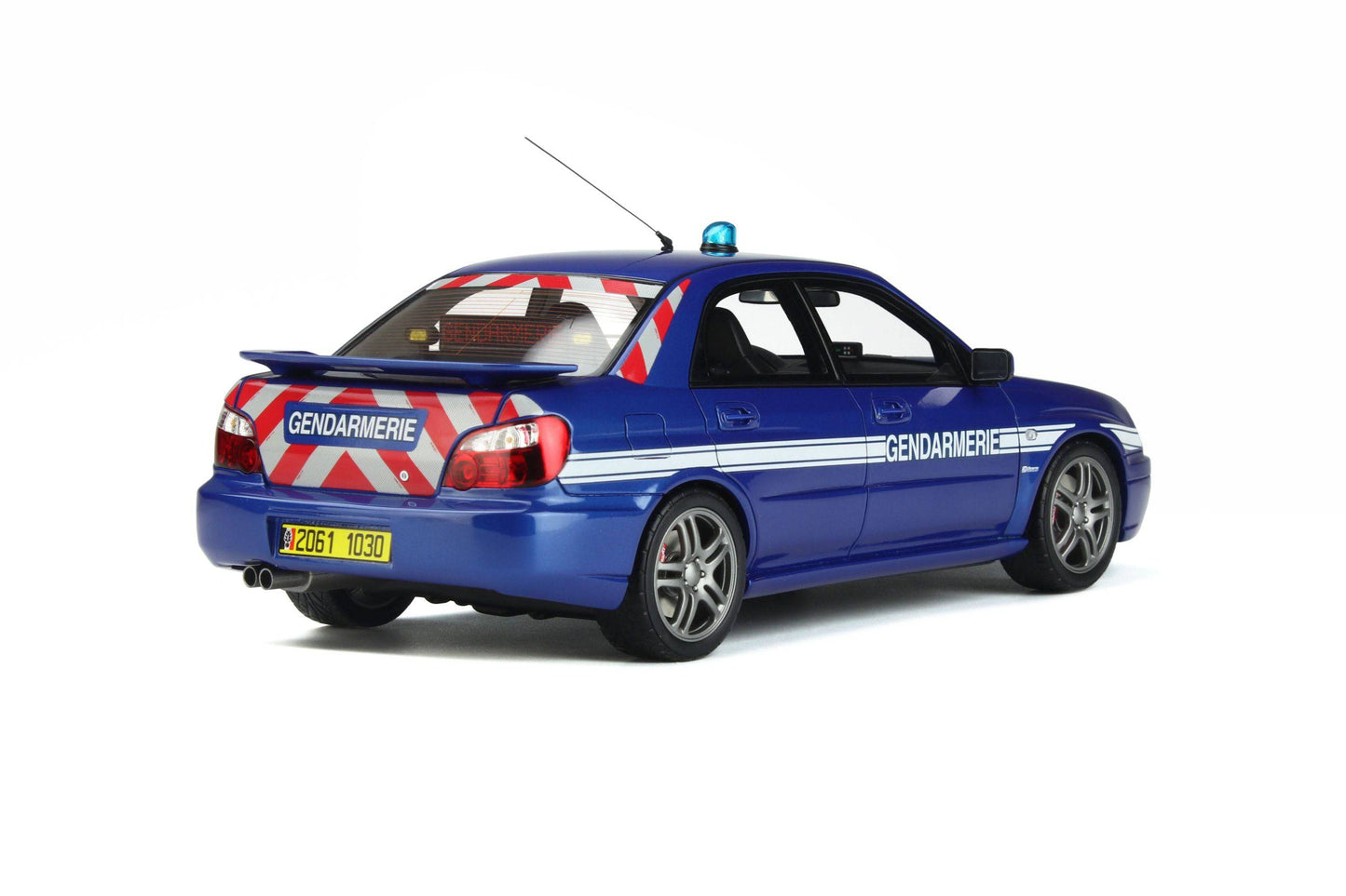 OttOmobile - Subaru Impreza WRX "Gendarmerie Police Car" (World Rally Blue) 1:18 Scale Model Car - Model Cars Canada Inc.