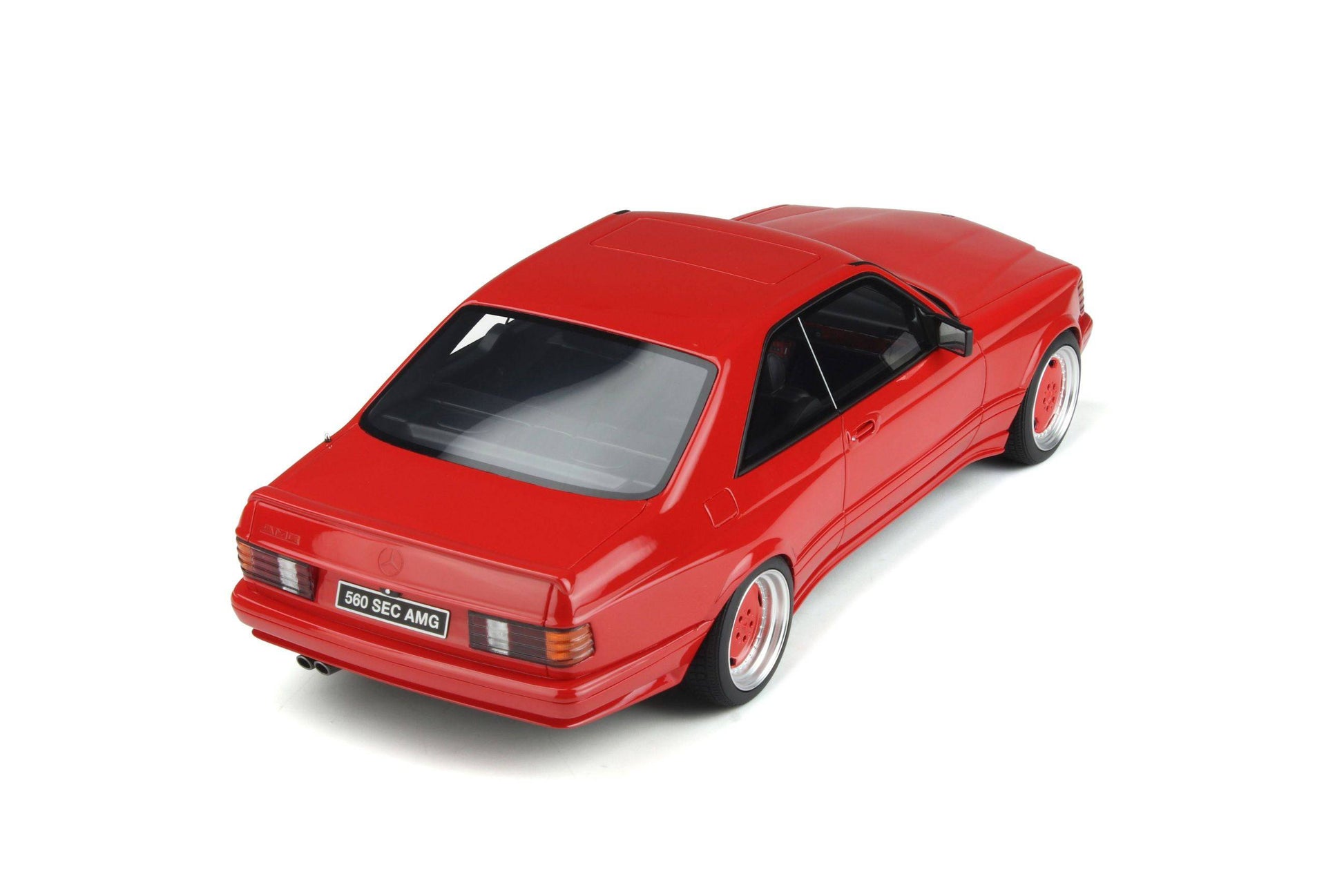 OttOmobile - Mercedes-Benz 560 SEC Wide Body (W126) (Signal Red) 1:18 Scale Model Car - Model Cars Canada Inc.