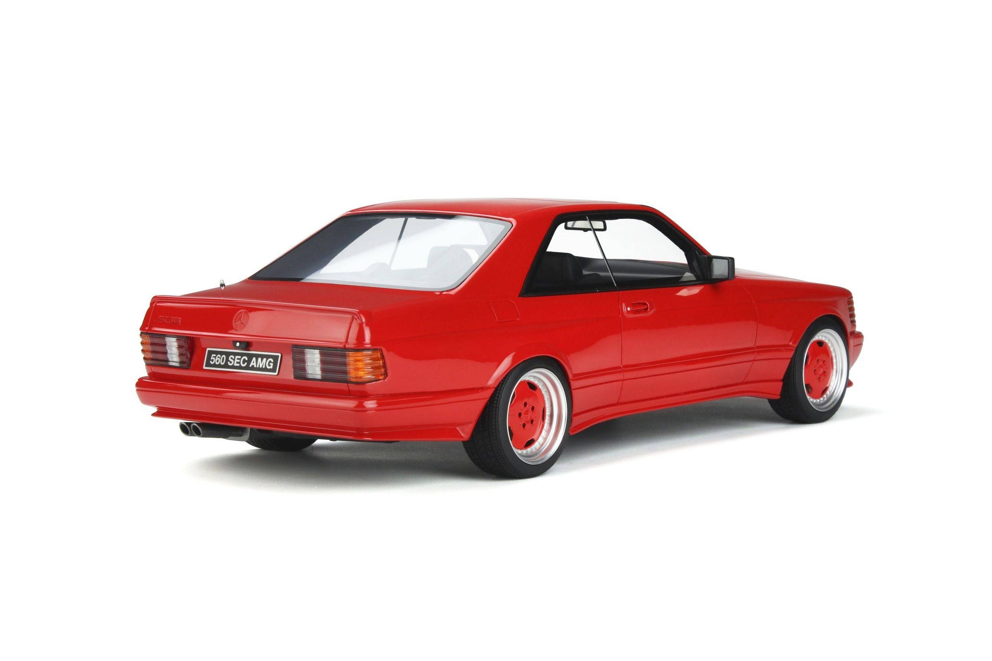 OttOmobile - Mercedes-Benz 560 SEC Wide Body (W126) (Signal Red) 1:18 Scale Model Car - Model Cars Canada Inc.