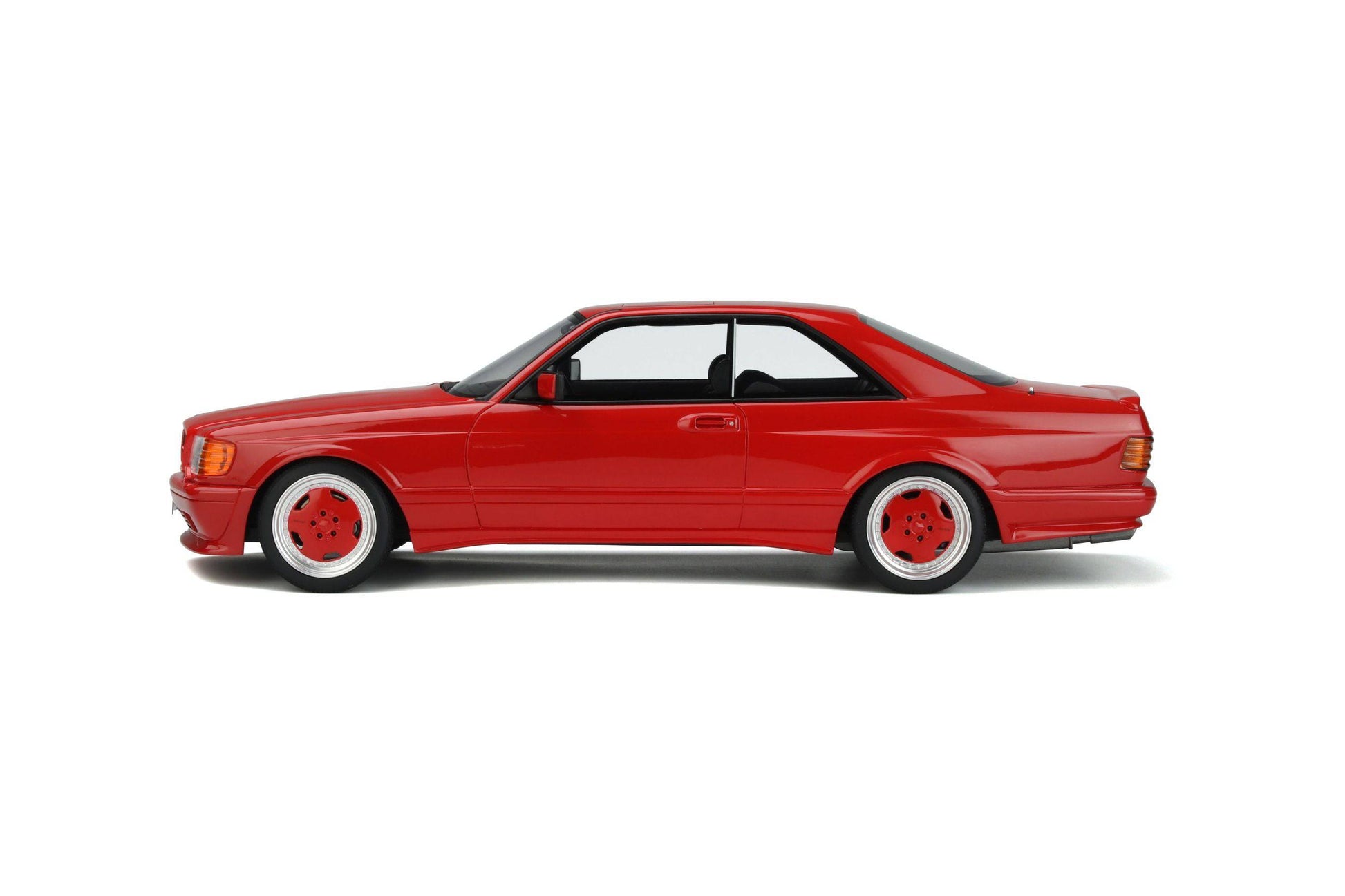 OttOmobile - Mercedes-Benz 560 SEC Wide Body (W126) (Signal Red) 1:18 Scale Model Car - Model Cars Canada Inc.