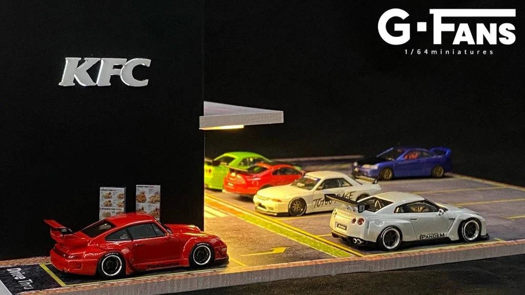 G Fans - KFC Restaurant (Building and Parking) 1:64 Scale Diorama - Model Cars Canada Inc.