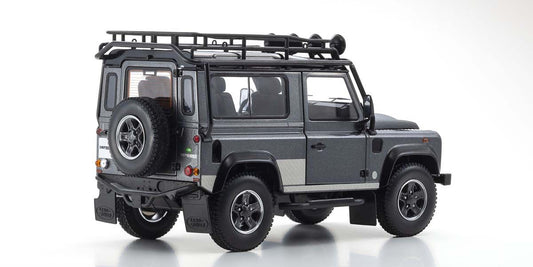 Kyosho - Land Rover Defender 90 "Final Edition" (Gray) 1:18 Scale Model Car - Model Cars Canada Inc.