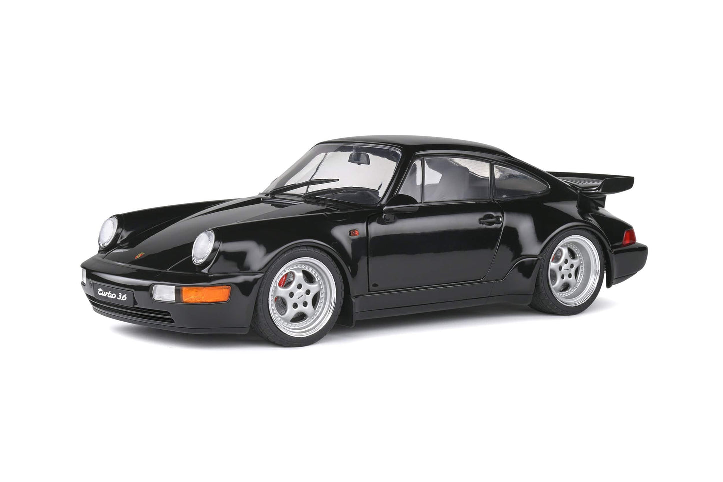 Solido - Porsche 911 (964) Turbo 3.6 (Black) 1:18 Scale Model Car - Model Cars Canada Inc.