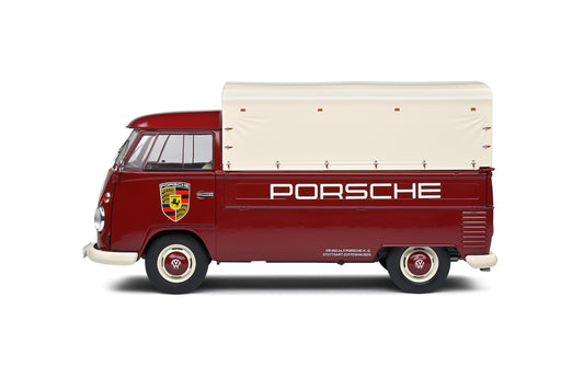 Solido - Volkswagen Transporter (T1) "Porsche Service" (Red) 1:18 Scale Model Car