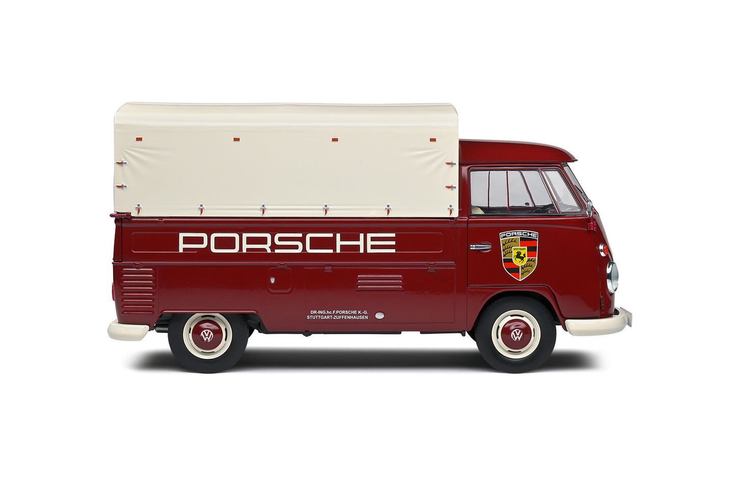 Solido - Volkswagen Transporter (T1) "Porsche Service" (Red) 1:18 Scale Model Car