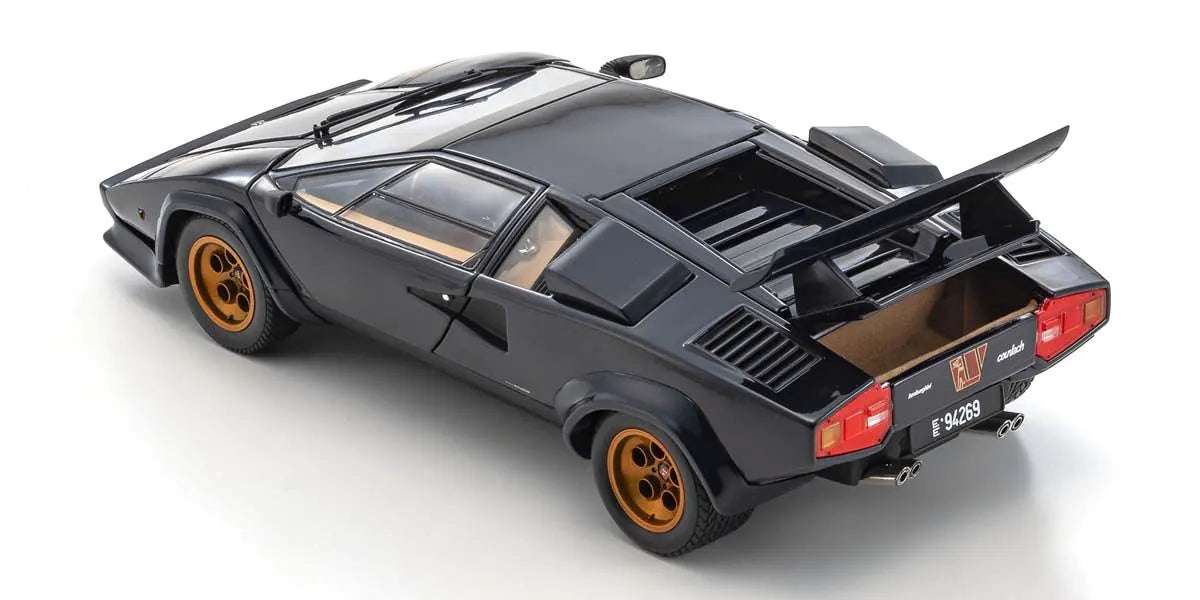 Kyosho - Lamborghini Countach Walter Wolf 3 (Dark Blue) 1:18 Scale Model Car