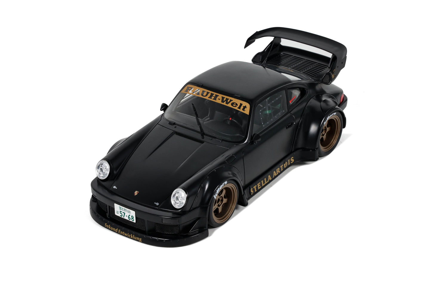 GT Spirit - RWB Porsche 911 (930) "Stella Artois" (Satin Black) 1:18 Scale Model Car