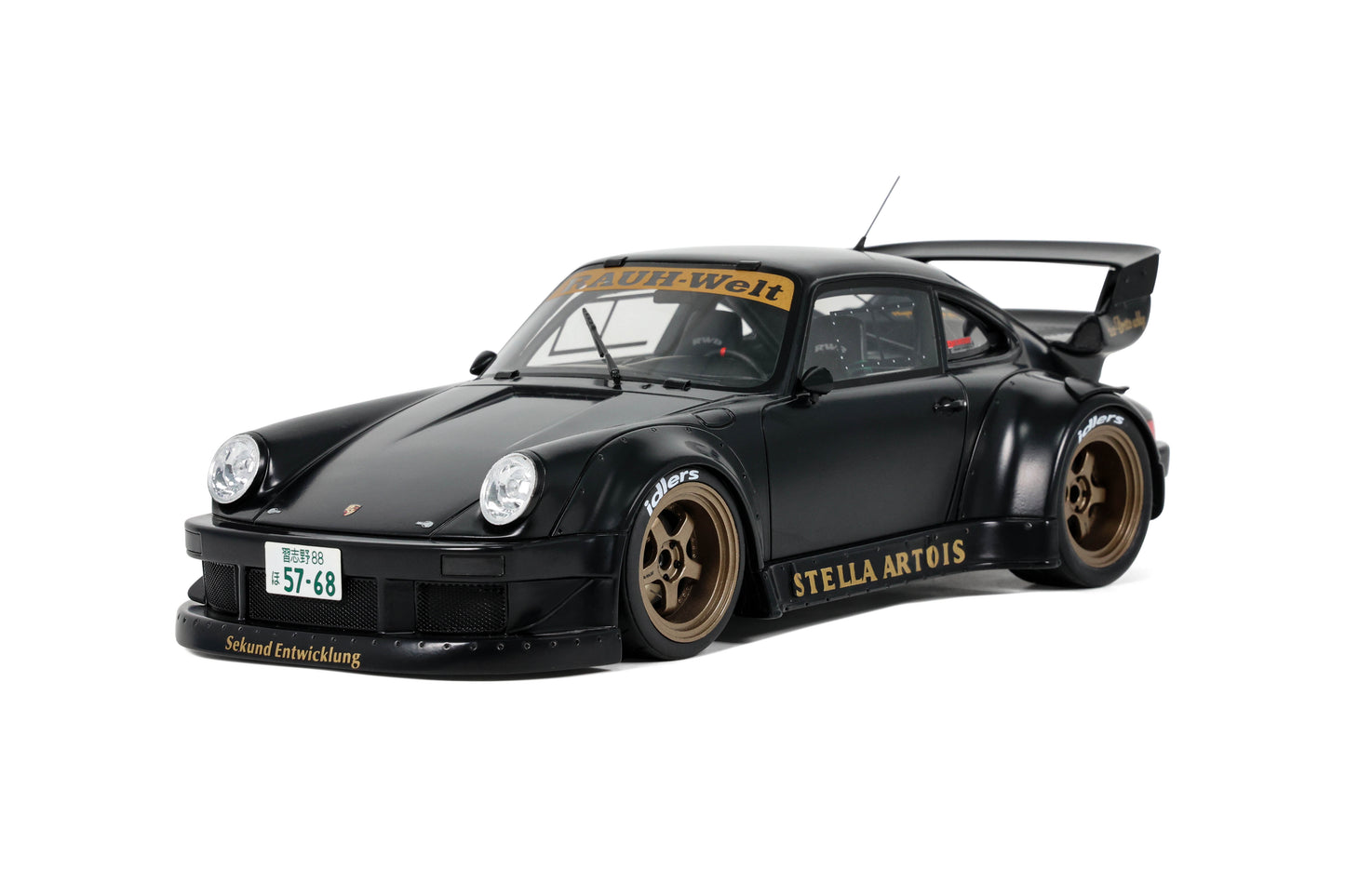 GT Spirit - RWB Porsche 911 (930) "Stella Artois" (Satin Black) 1:18 Scale Model Car