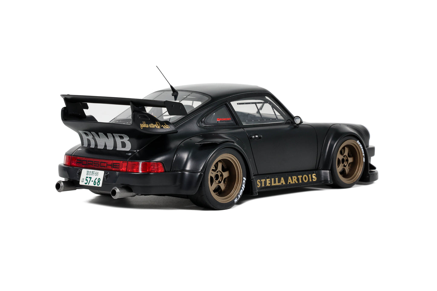 GT Spirit - RWB Porsche 911 (930) "Stella Artois" (Satin Black) 1:18 Scale Model Car