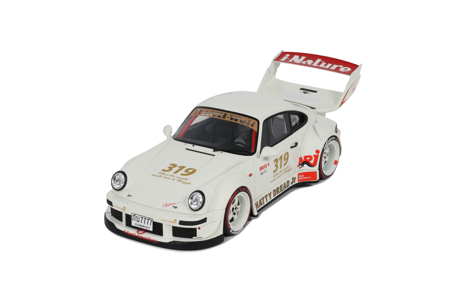 GT Spirit - RWB Porsche 911 (964) "Natty Dread Junior" (White) 1:18 Scale Model Car
