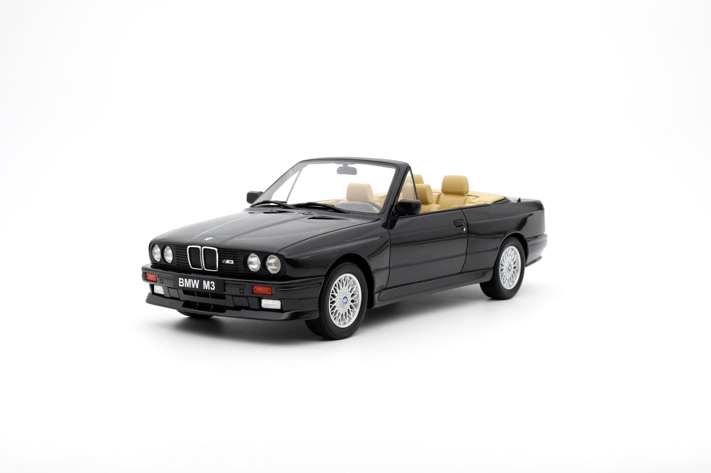 OttOmobile - BMW M3 Convertible (E30) (Black) 1:18 Scale Model Car