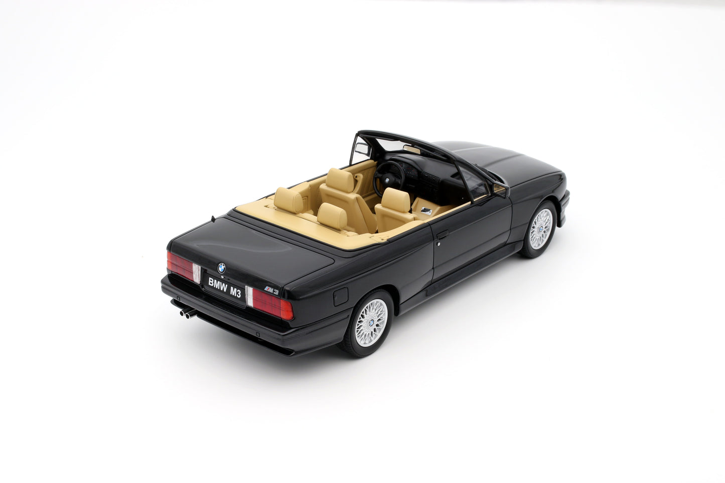 OttOmobile - BMW M3 Convertible (E30) (Black) 1:18 Scale Model Car