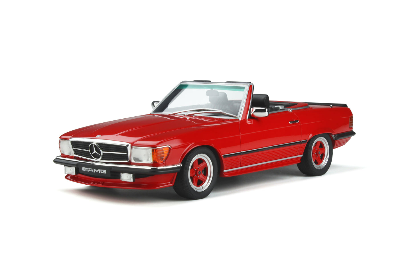 OttOmobile - Mercedes-Benz 500 SL AMG (R107) (Red) 1:18 Scale Model Car