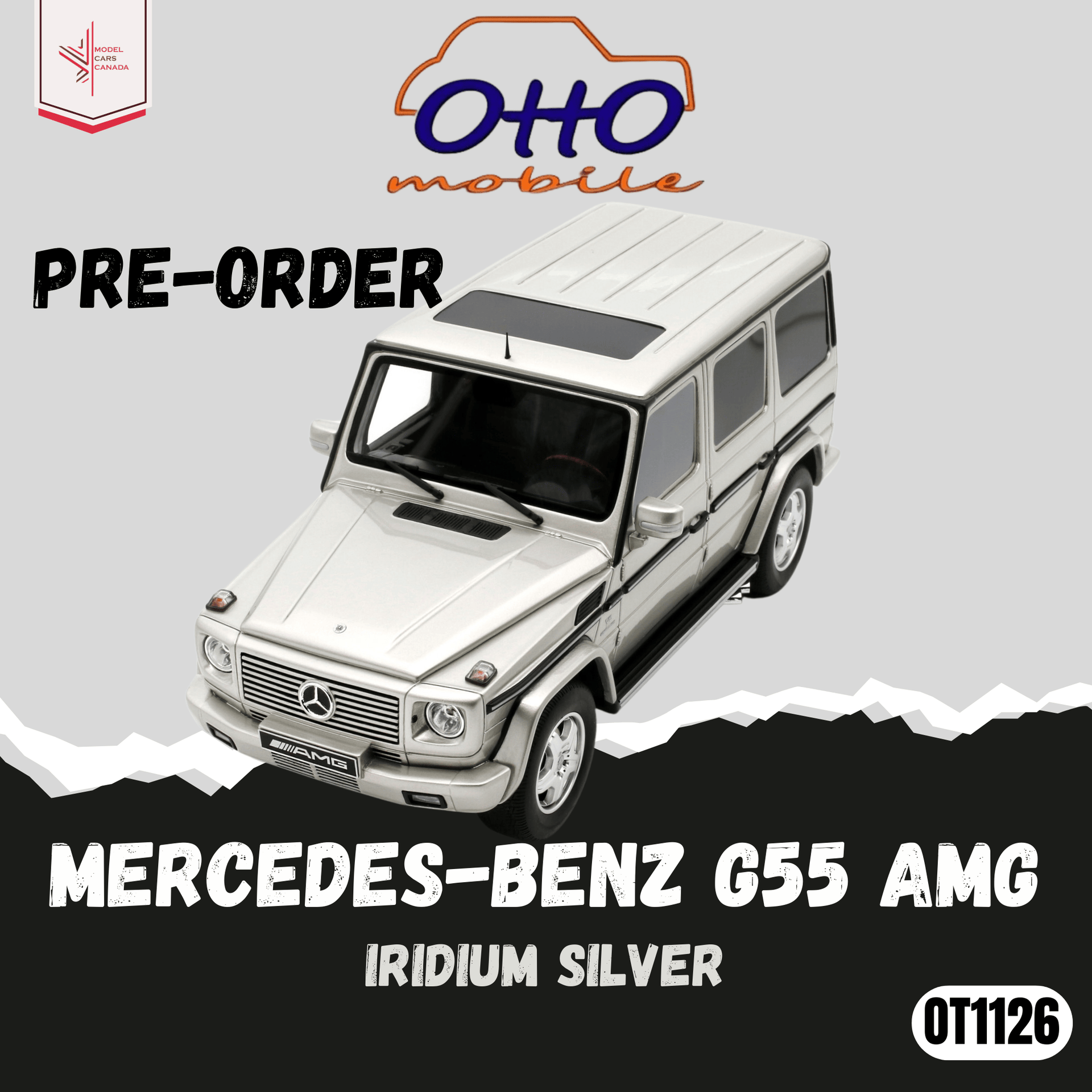 OttOmobile - Mercedes-Benz G-Class G55 AMG (Iridium Silver) 1:18 Scale