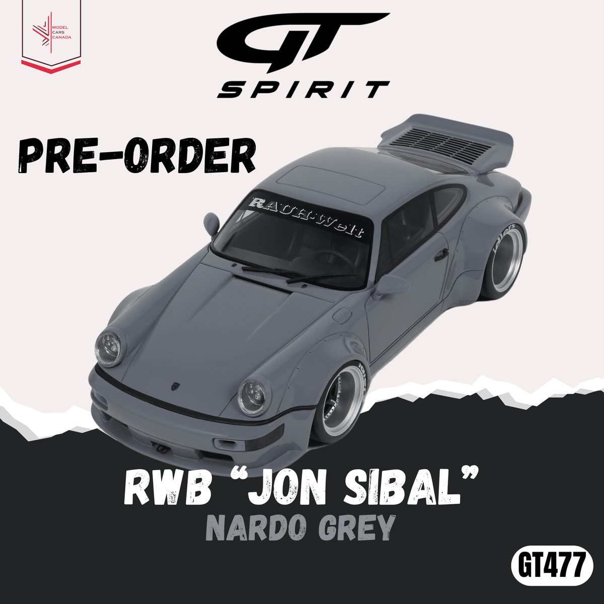 GT Spirit - RWB Porsche 911 (964) Jonsibal (Nardo Grey) 1:18 Scale ...