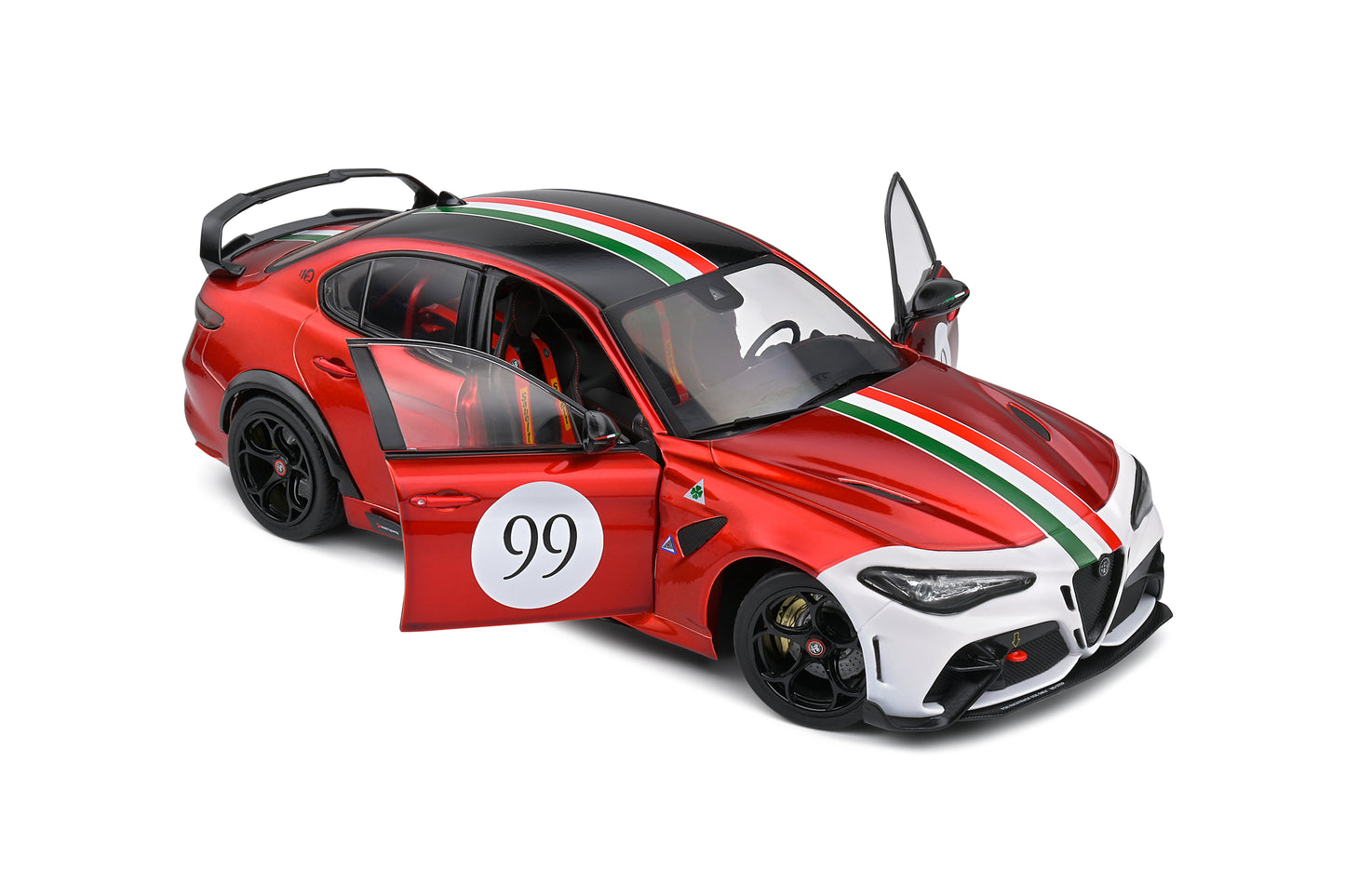 Solido - Alfa Romeo Giulia GTA-M (Red Tricolore) 1:18 Scale Model Car