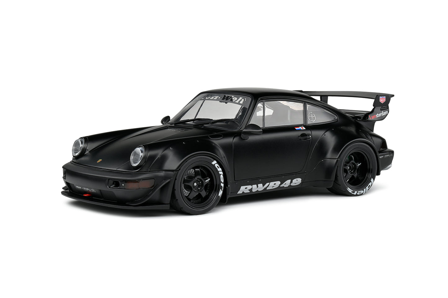 Solido - RWB Porsche 911 (964) "Darth Vader" (Matte Black) 1:18 Scale Model Car