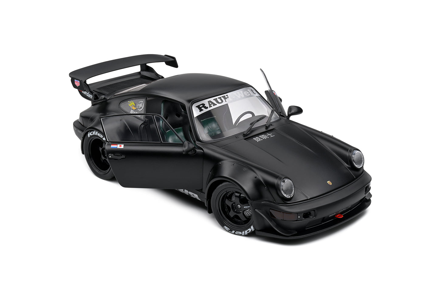 Solido - RWB Porsche 911 (964) "Darth Vader" (Matte Black) 1:18 Scale Model Car