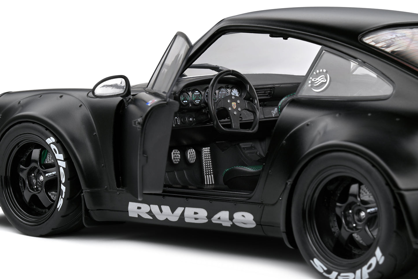 Solido - RWB Porsche 911 (964) "Darth Vader" (Matte Black) 1:18 Scale Model Car