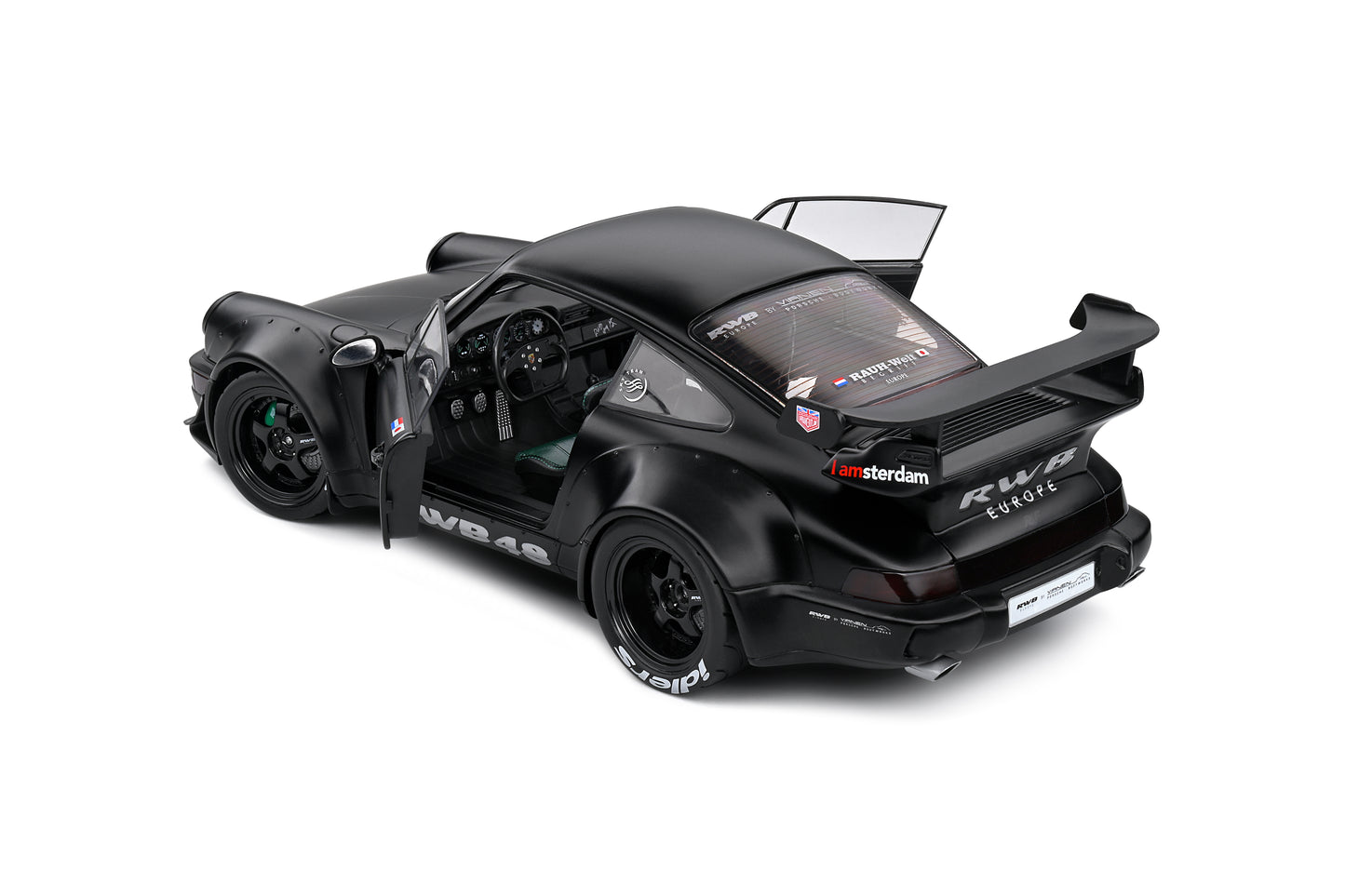 Solido - RWB Porsche 911 (964) "Darth Vader" (Matte Black) 1:18 Scale Model Car