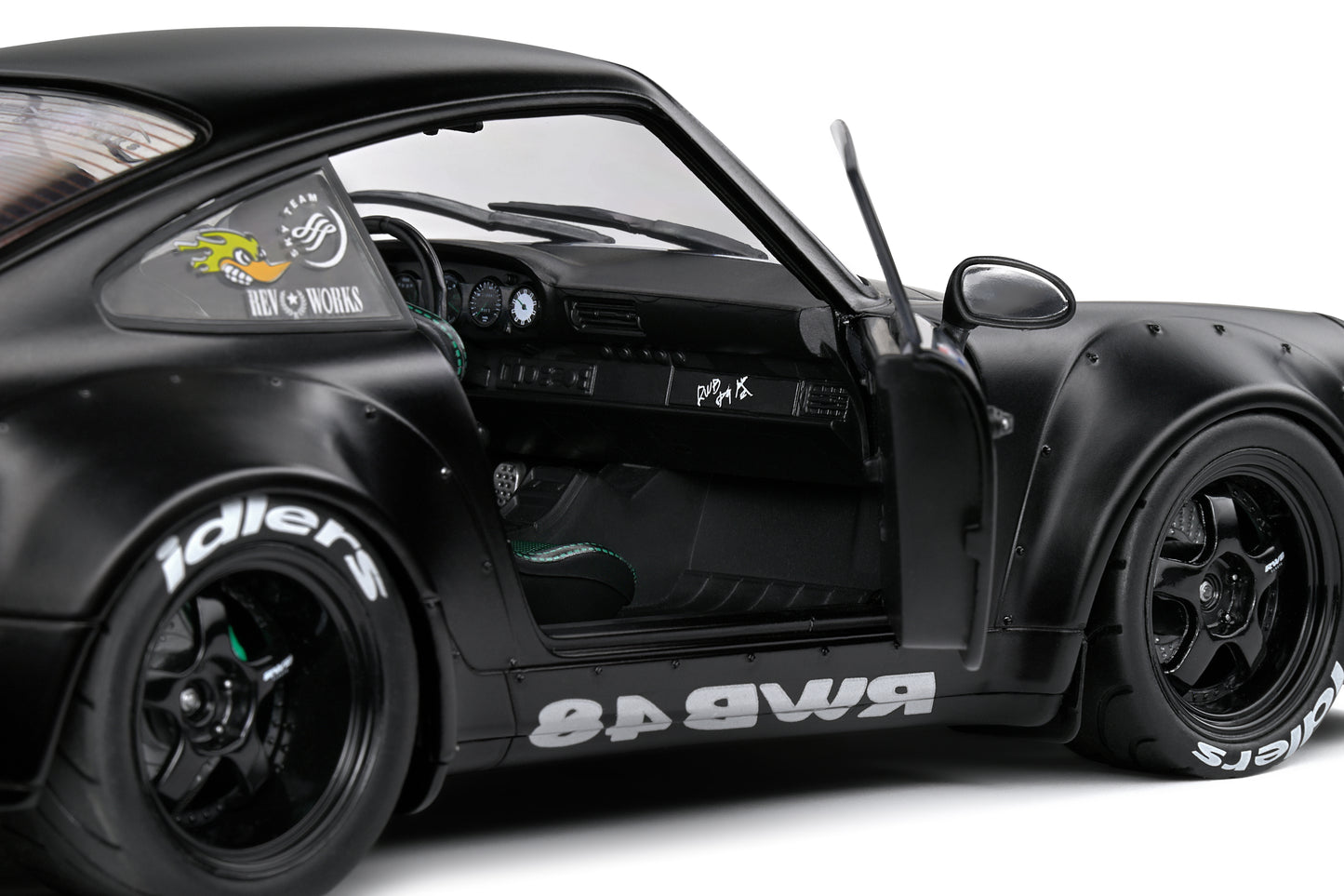 Solido - RWB Porsche 911 (964) "Darth Vader" (Matte Black) 1:18 Scale Model Car