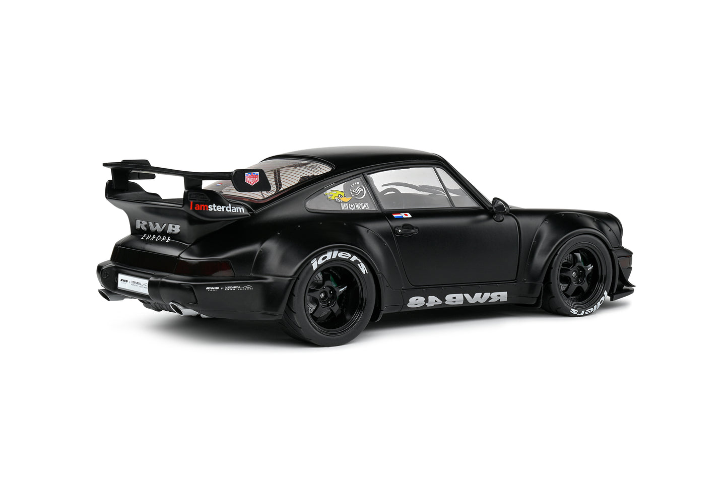 Solido - RWB Porsche 911 (964) "Darth Vader" (Matte Black) 1:18 Scale Model Car