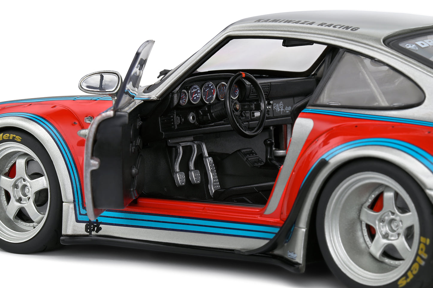 Solido - RWB Porsche 911 (993) "Martini" (Grey) 1:18 Scale Model Car