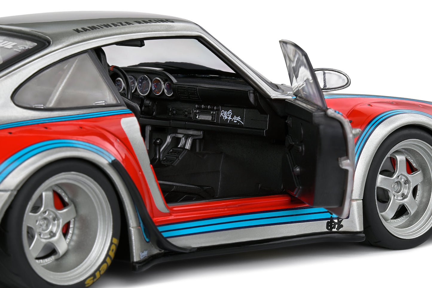 Solido - RWB Porsche 911 (993) "Martini" (Grey) 1:18 Scale Model Car