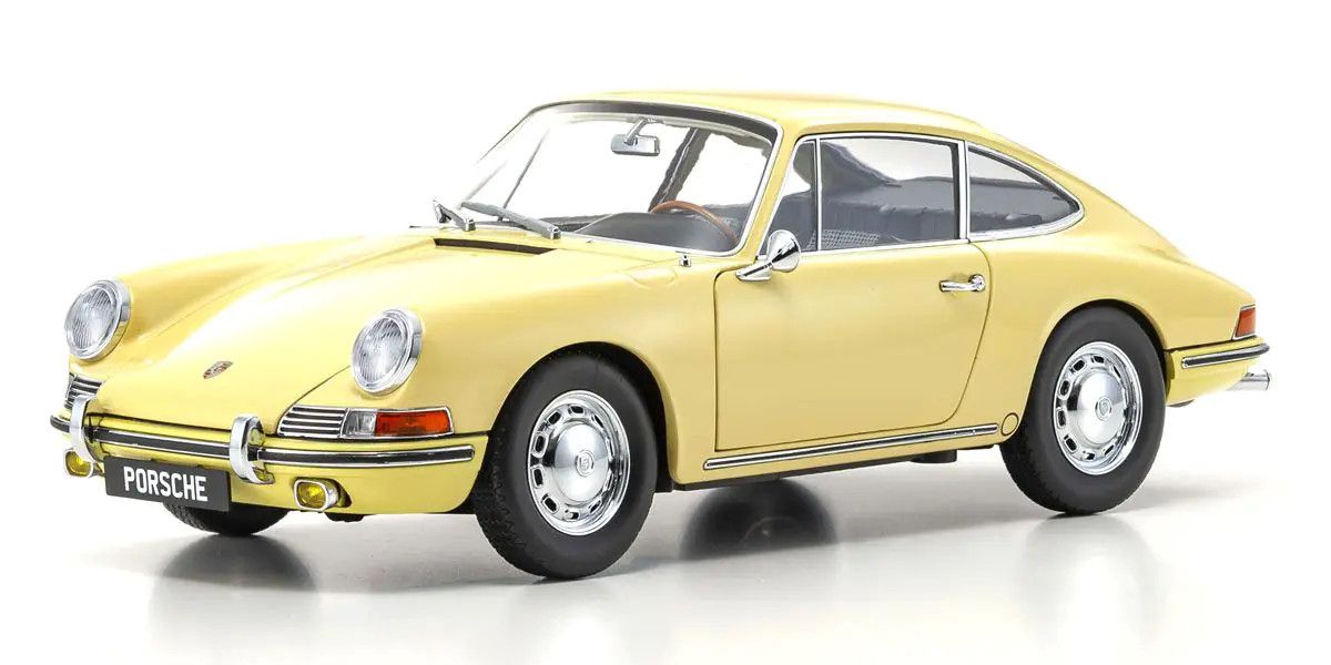 Kyosho - Porsche 911 (901) 1964 (Champagne Yellow) 1:18 Scale Model Car