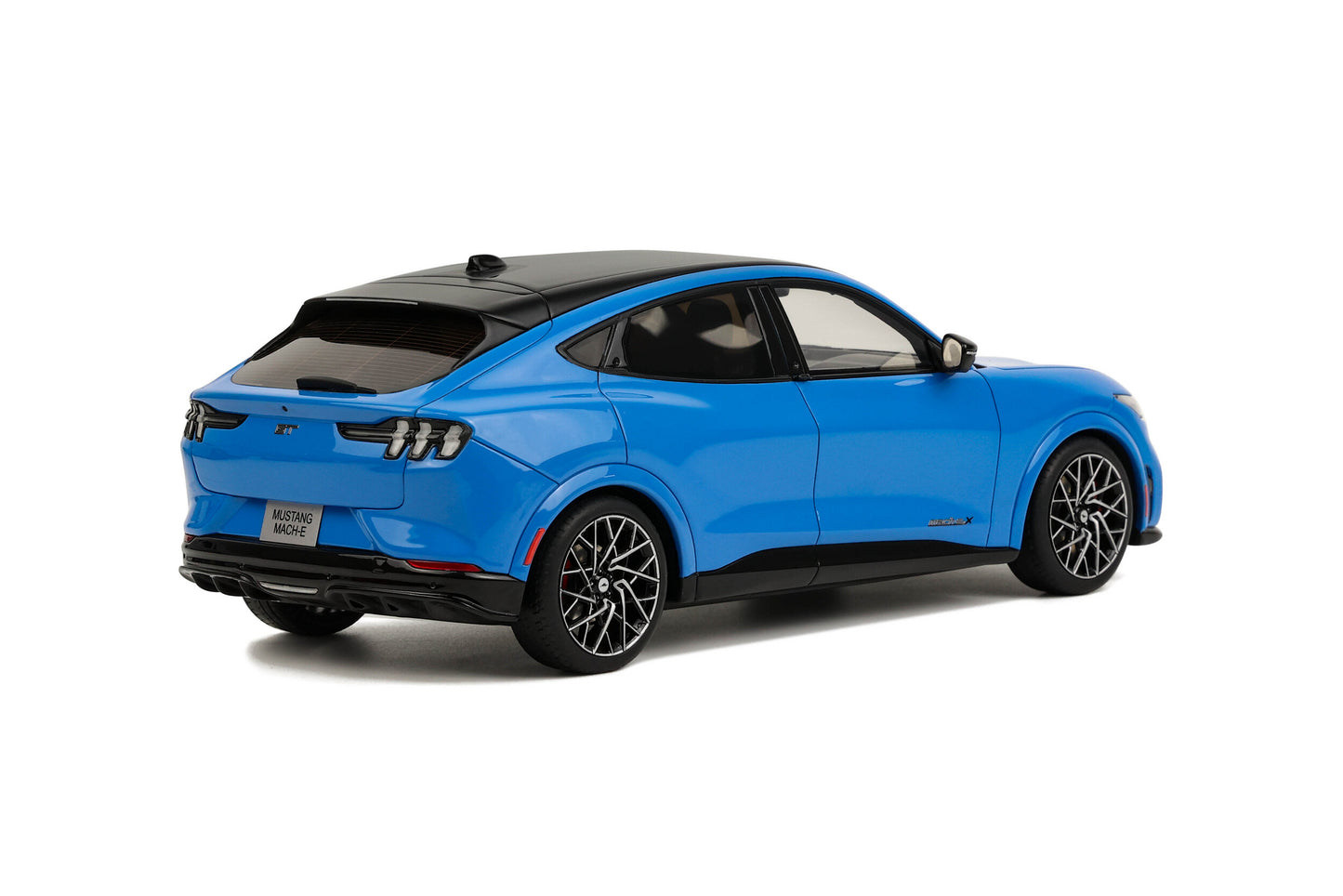 OttOmobile - Ford Mustang Mach-E GT Performance (Grabber Blue Metallic) 1:18 Scale Scale Model