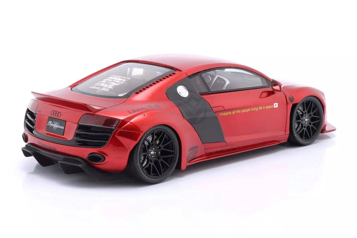 Audi R8 Scale Model GT Spirit - Liberty Walk Audi R8 (Gen 1) (Candy Red) 1:18 Scale Model ...