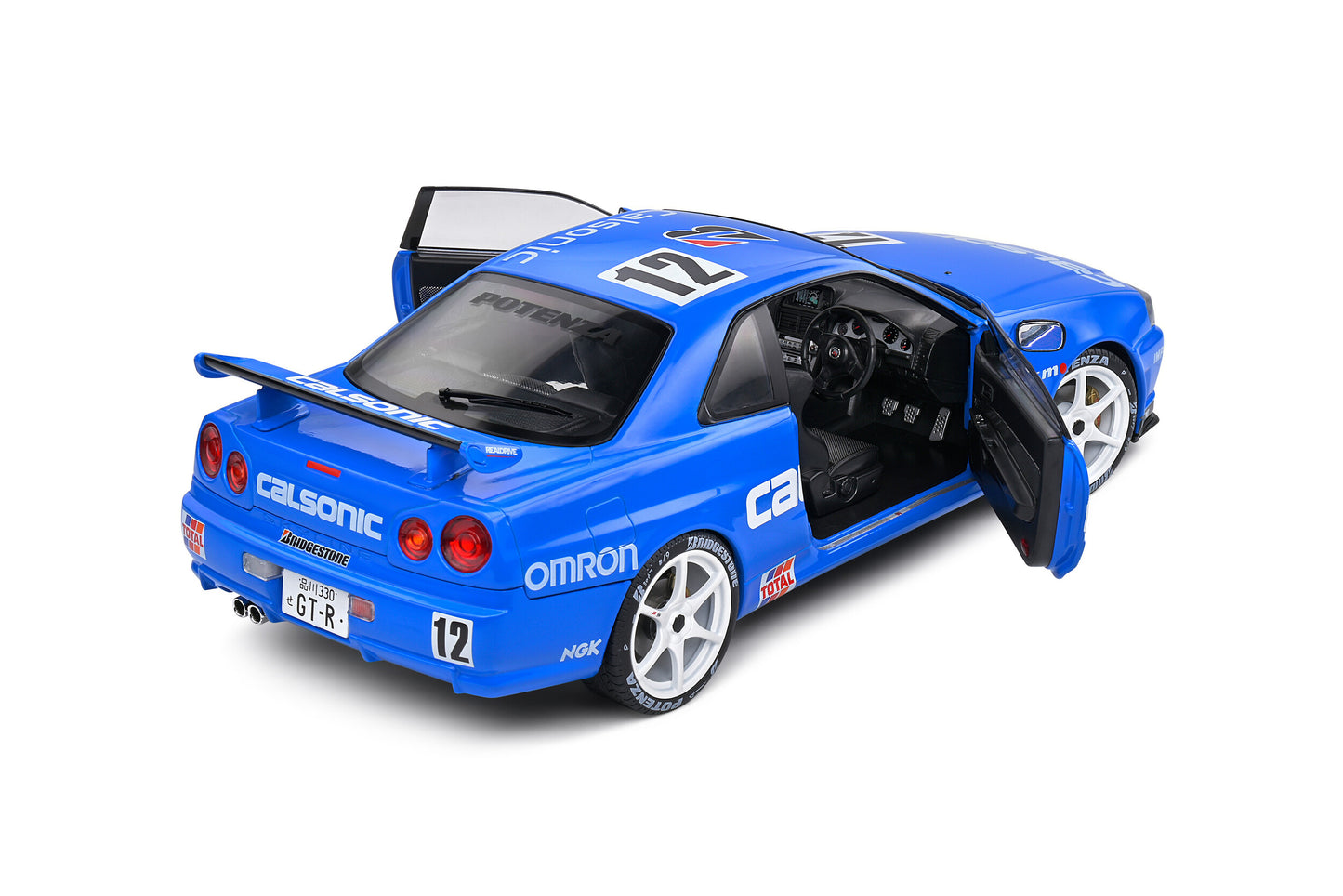 Solido - Nissan Skyline GT-R (R34) "Modified" (Calsonic Blue) 1:18 Scale Model Car