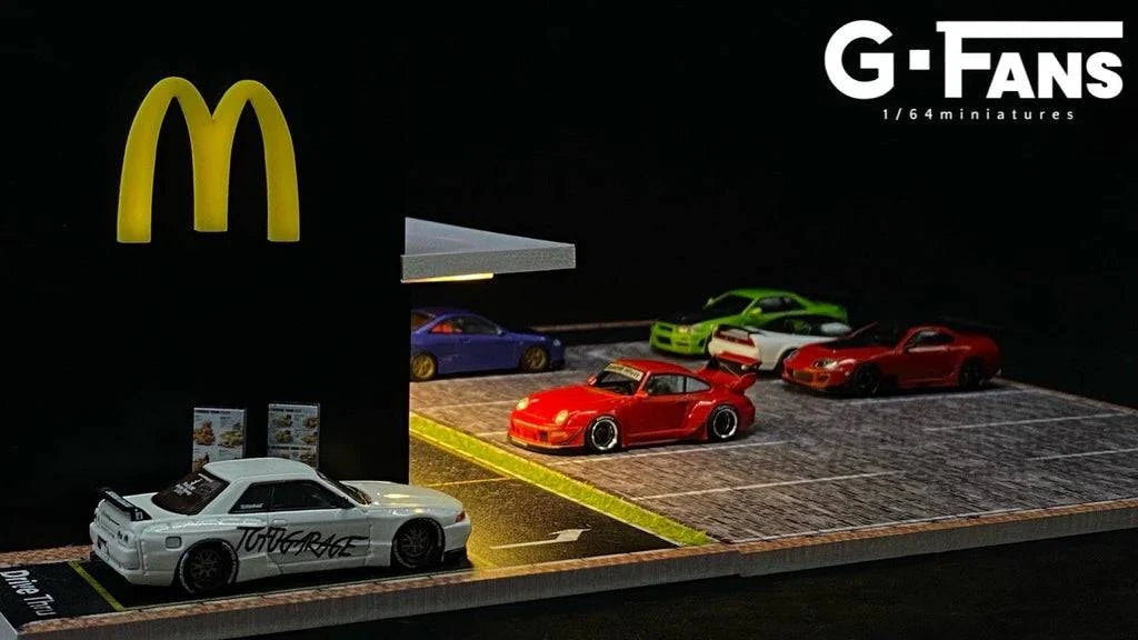 G Fans - McDonalds Restaurant (Building and Parking) 1:64 Scale Diorama - Model Cars Canada Inc.