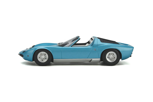 GT Spirit - Lamborghini Miura P400 Roadster (1968) (Azzuro Cielo Blue) 1:18 Scale Model Car - Model Cars Canada Inc.