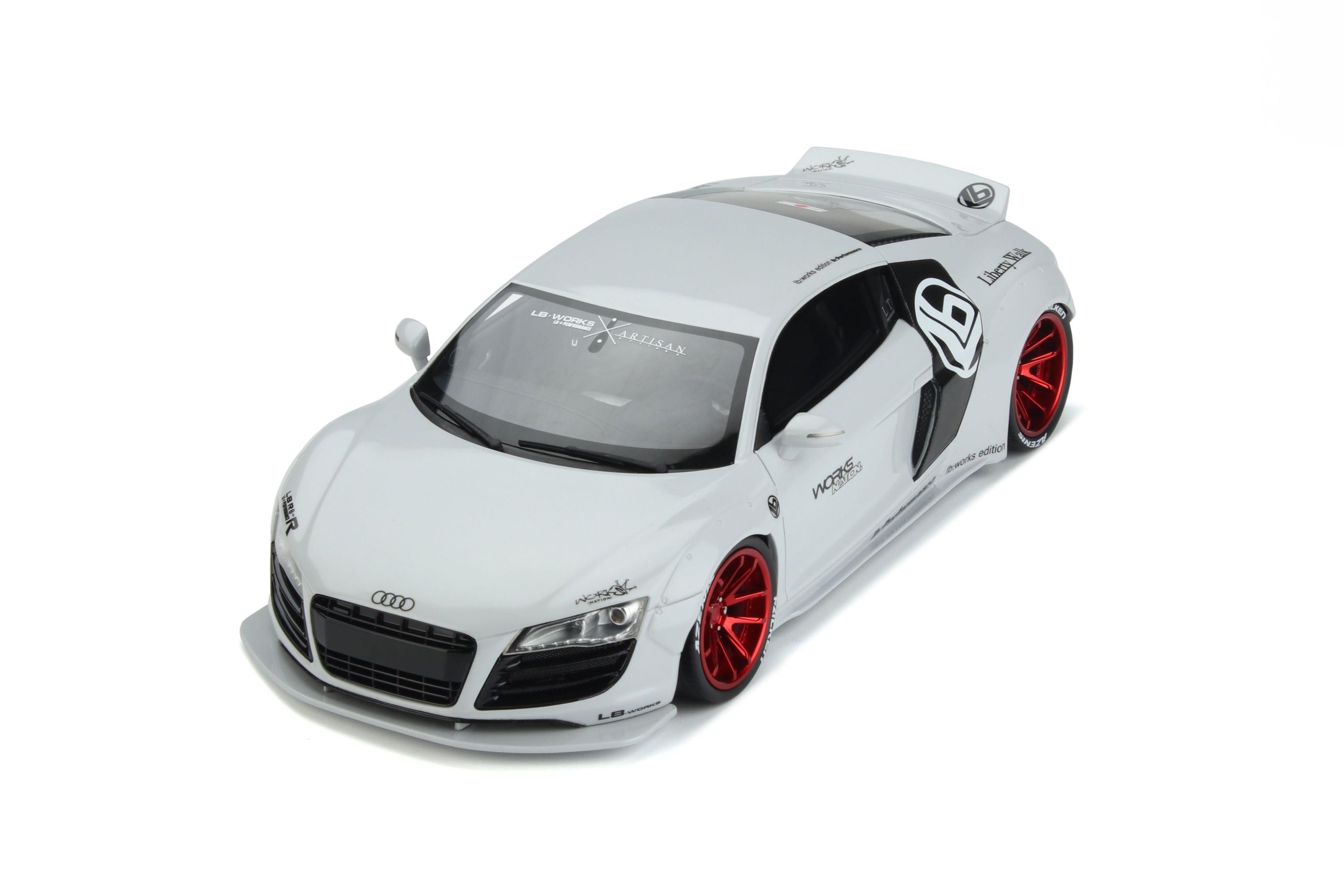 GT Spirit - Liberty Walk Audi R8 (Glacier White) 1:18 Scale Model Car