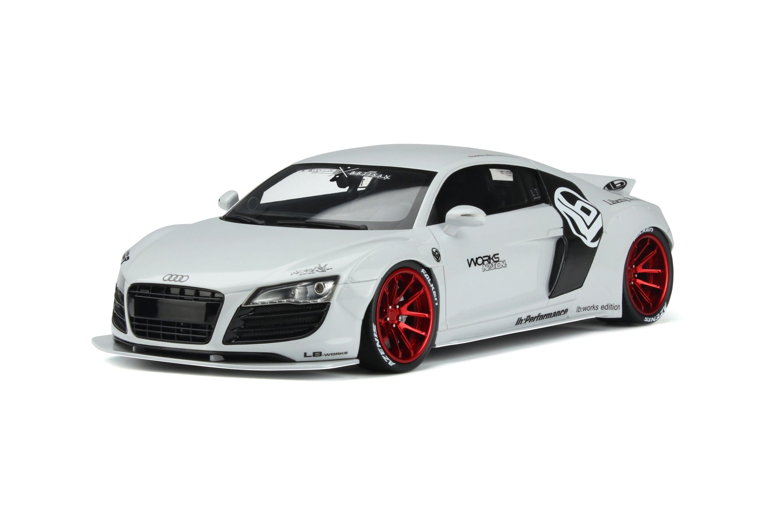 GT Spirit - Liberty Walk Audi R8 (Glacier White) 1:18 Scale Model Car