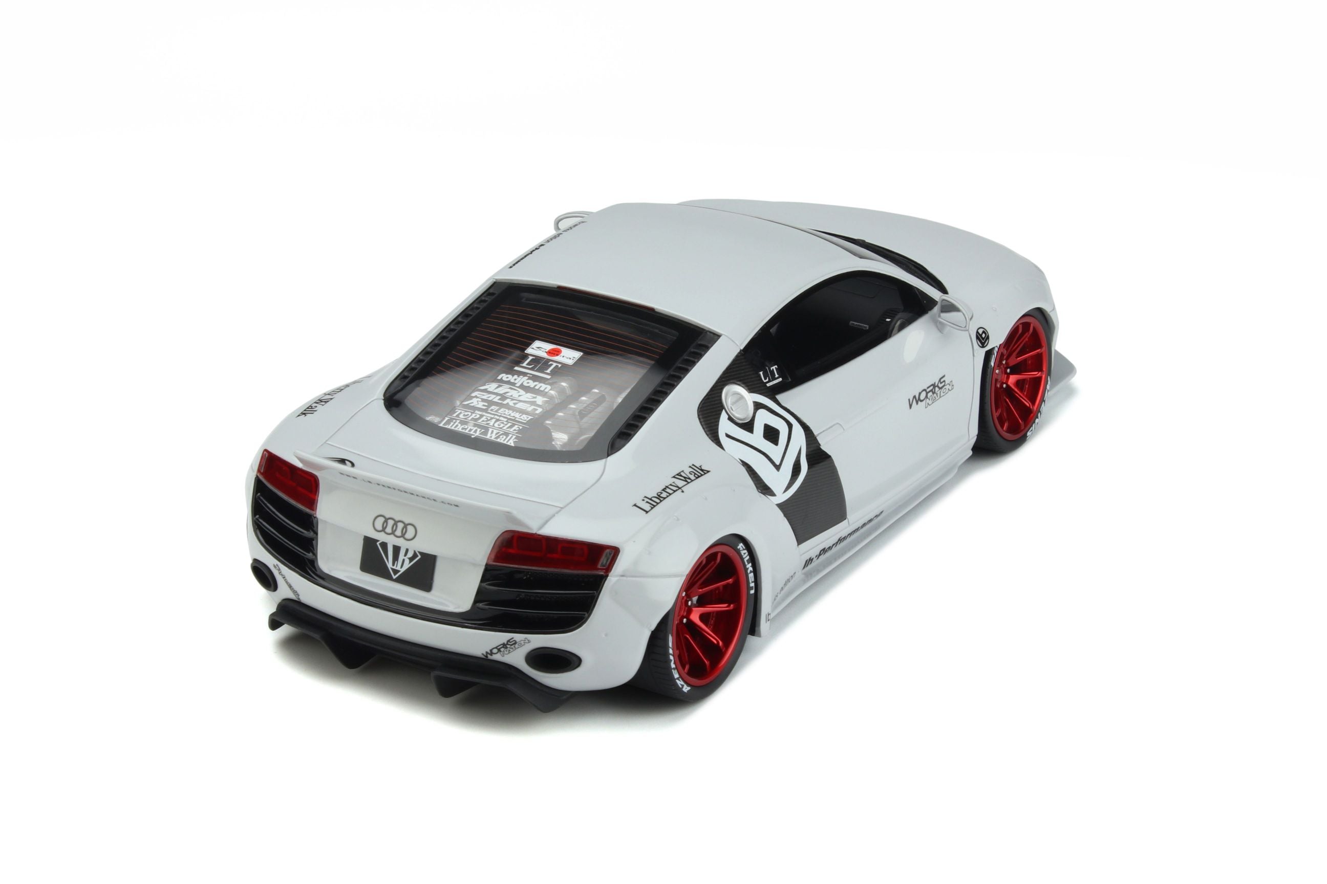 GT Spirit - Liberty Walk Audi R8 (Glacier White) 1:18 Scale Model Car