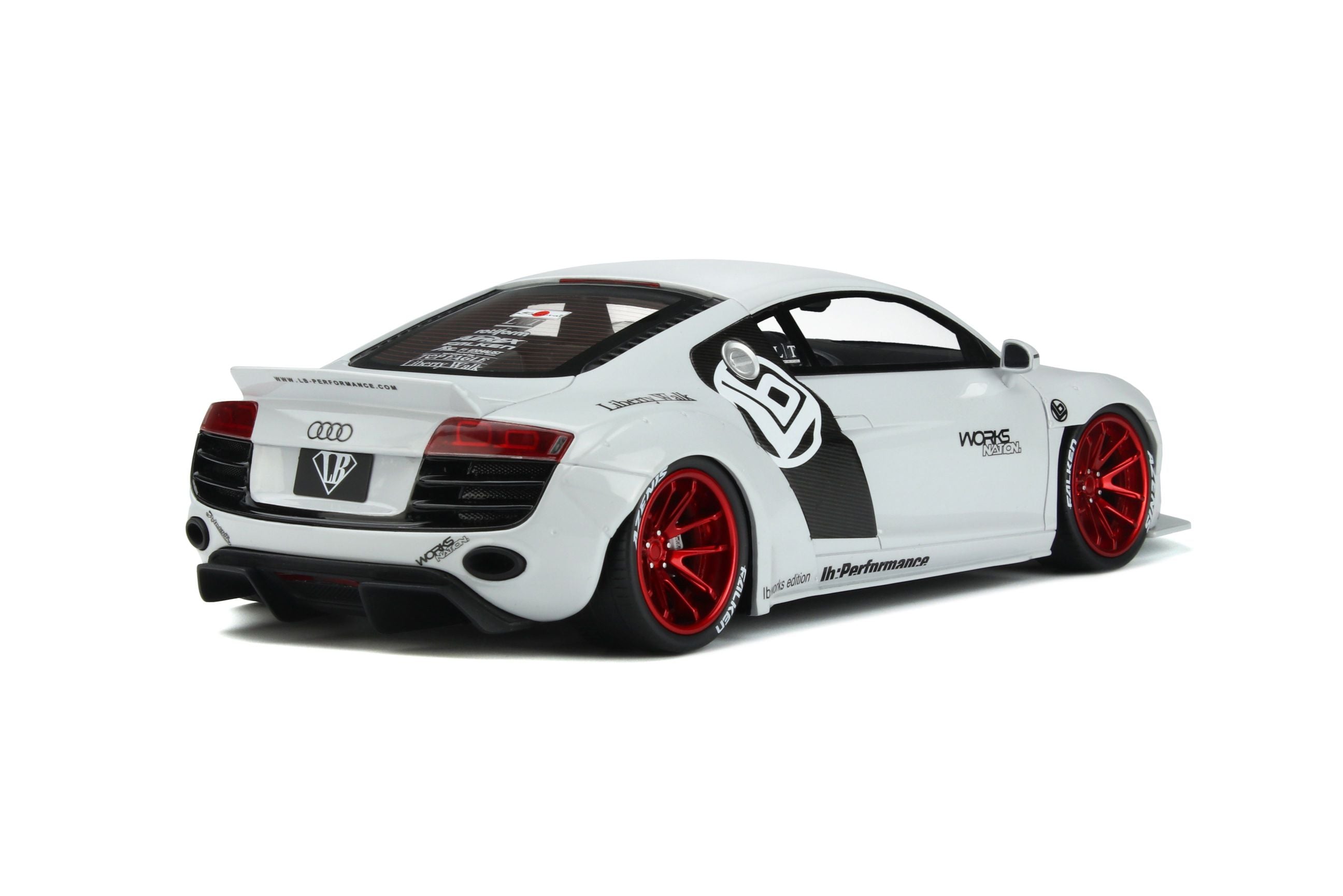 GT Spirit - Liberty Walk Audi R8 (Glacier White) 1:18 Scale Model