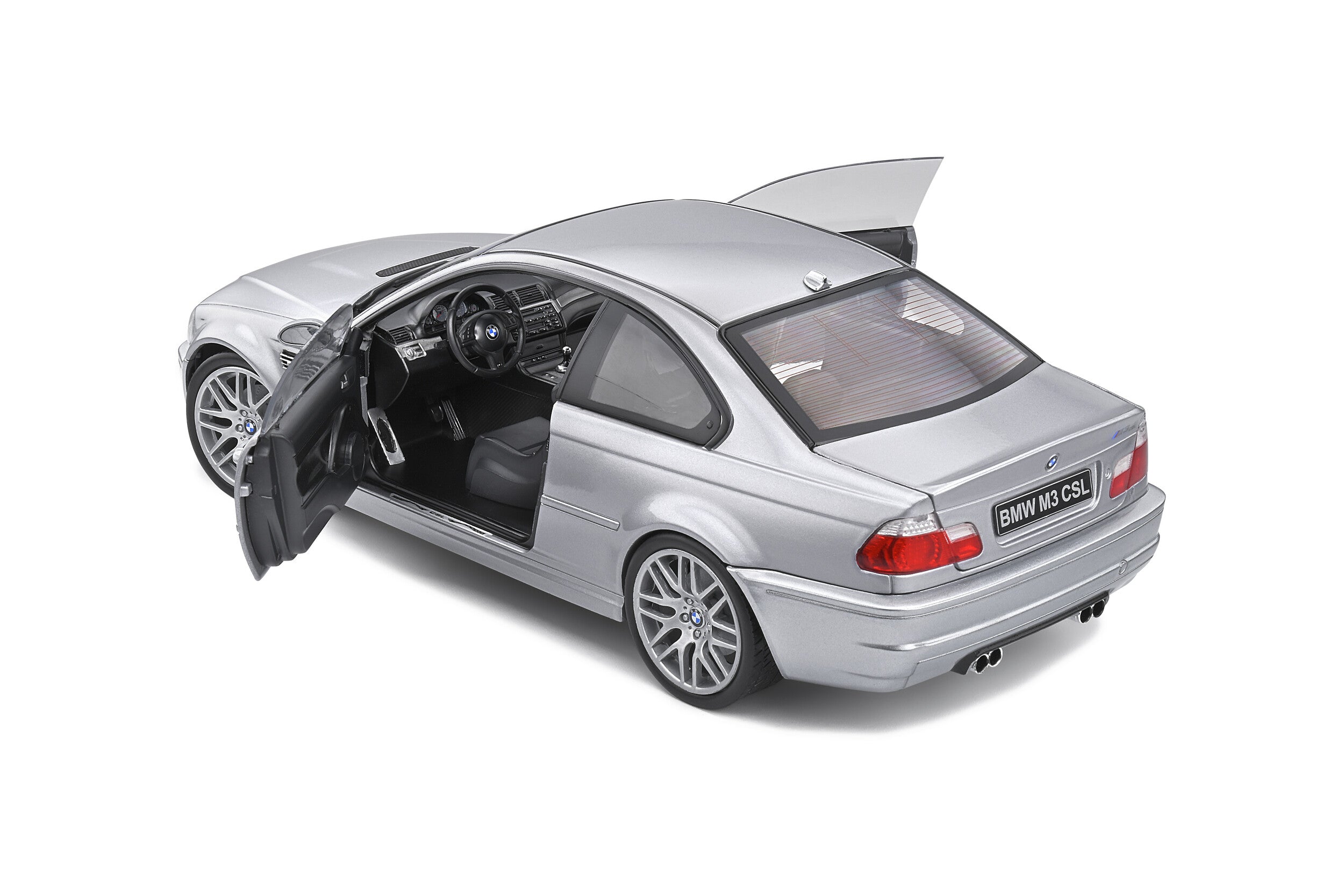 Solido - BMW M3 CSL (E46) (Silver Grey Metallic) 1:18 Scale Model Car