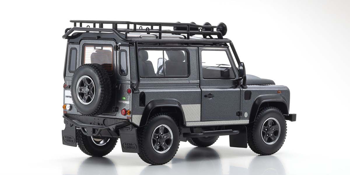 Kyosho - Land Rover Defender 90 "Final Edition" (Gray) 1:18 Scale Model Car - Model Cars Canada Inc.
