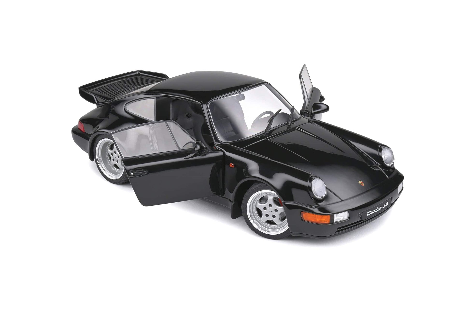 Solido - Porsche 911 (964) Turbo 3.6 (Black) 1:18 Scale Model Car - Model Cars Canada Inc.